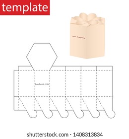 Retail Box Box with Die Cut Template