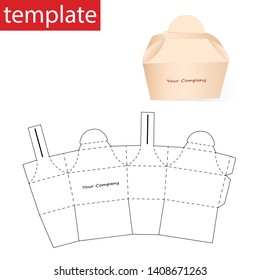 Retail Box. Box with Die Cut Template