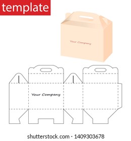 Retail Box Box with Die Cut Template