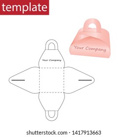 Retail Box Box with Die Cut Template