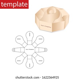 Retail Box Box with Die Cut Template.