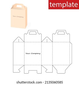 Retail Box with Die Cut Template. Packaging box. 