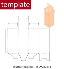 Retail Box Box with Die Cut Template