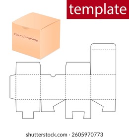 Retail Box with Die Cut Template