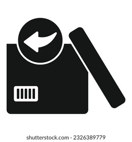 Retail box icon simple vector. Parcel product. Delivery service