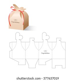 Retail Box Love Heart with Blueprint Template