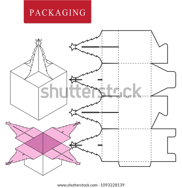 Retail Box Templatechristmas Concept Stock Vector (Royalty Free ...