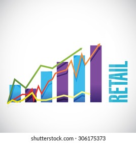 retail business graph sign concept illustration design graphic