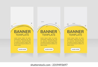 Retail campaign vertical web banner design template. Vector flyer with text space. Advertising placard with customized copyspace. Promotional printable poster for advertising. Graphic layout