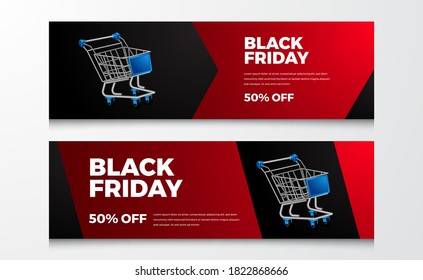 retail commerce sale discount offer banner for black friday event template