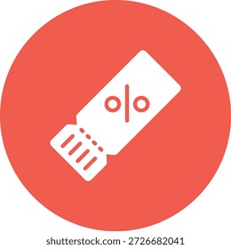 Ilustração de Design de Ícone de Vetor de Cupom de Varejo