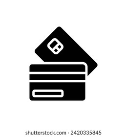 Retail Credit Card Filled Icon Vector Illustration
