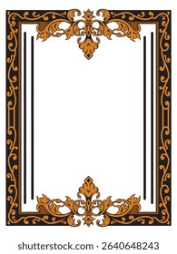Retail Embellishment Leafy High-End Ornamental Frame Decorative Vector