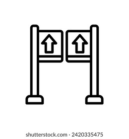 Retail Entry Outline Icon Vector Illustration