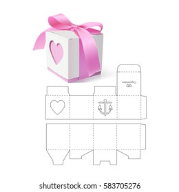 Retail Gift Box with Die Cut Template