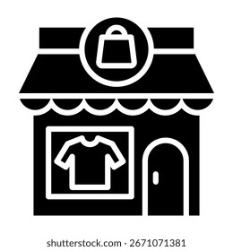 Ilustración vectorial de estilo de glifo de icono comercial