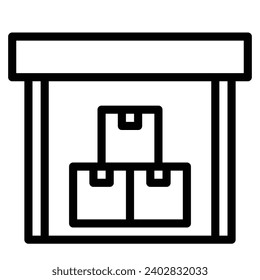 Umrisslinie des Einzelhandels, Vektorsymbol
