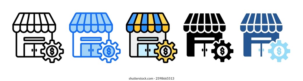 Retail Icon Set Multiple Style Collection