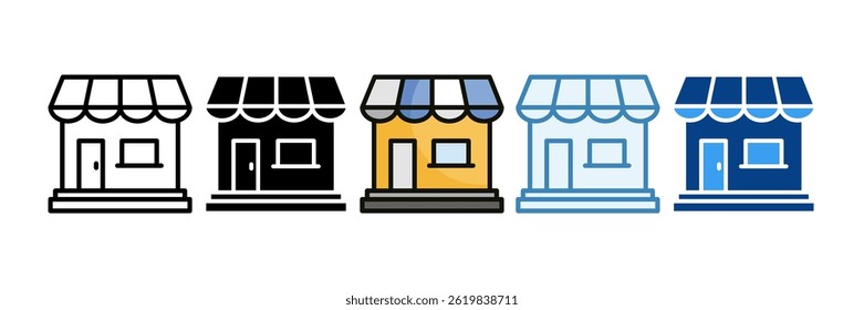 Conjunto de iconos comerciales Colección de estilos múltiples
