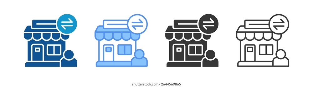 Retail Icon Set Multiple Style Collection