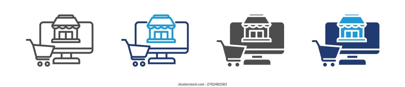 Conjunto de iconos comerciales Estilo múltiple