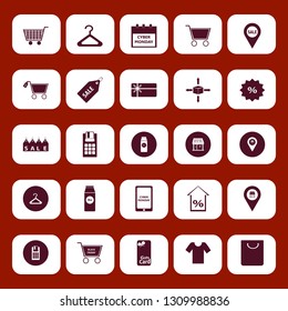 retail icon set with parcel four directions, hanger and shopping bag vector illustration