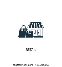 retail icon. Simple element illustration. retail concept symbol design. Can be used for web and mobile.