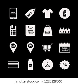 retail icon. retail vector icons set t shirt, cyber monday mobile, hanger and sale tag