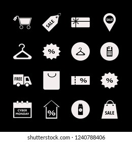 retail icon. retail vector icons set shopping bag, free delivery, hanger and pack milk