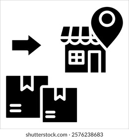 Retail Locations Icon Element For Design