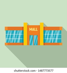 Retail mall icon. Flat illustration of retail mall vector icon for web design
