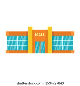 Retail mall icon. Flat illustration of retail mall vector icon for web design