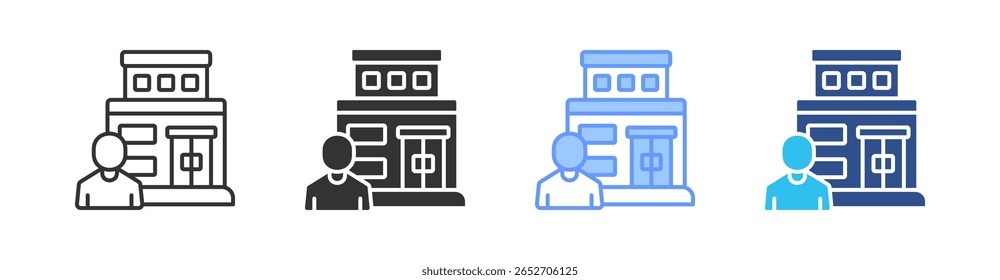 Vector de conjunto de iconos de estilo múltiple