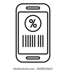 Retail online promo icon outline vector. Package social retail. Elegant card