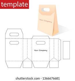 Retail Paper Bag with Template