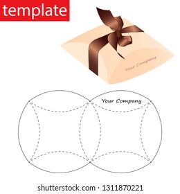 Retail paper box with die cut template.