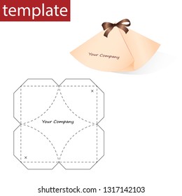 Retail paper box with die cut template.