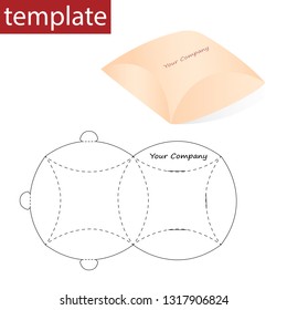 Retail paper box with die cut template.