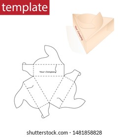 Retail paper box with die cut template.