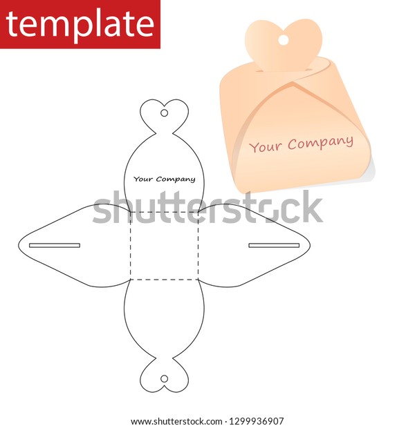 Retail Paper Box Die Cut Template Stock Vector (Royalty Free) 1299936907