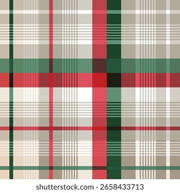 Retail pattern texture textile, repetition vector red and green beige plaid background tartan. Purchase plaid seamless fabric check.