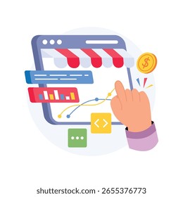 Retail Performance Metrics Concept Style illustrations. EPS 10 File  