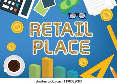 Retail place concept vector design