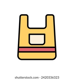 Retail Plastic Bag Icon Vector Illustration