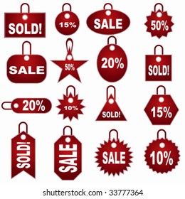 retail pricing tag set