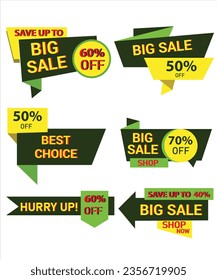 Retail sale tags. Cheap price flyer, best offer price and big sale pricing tag badge design. Limited sales offer label or store discount banner card isolated vector icons collection