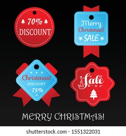 Retail Sale Tags and Clearance Tags. Festive Christmas design