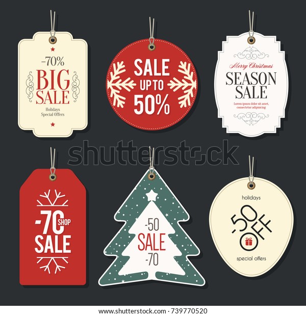 Retail Sale Tags Clearance Tags Festive Stock Vector (Royalty Free ...