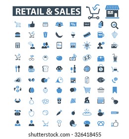 retail, sales icons