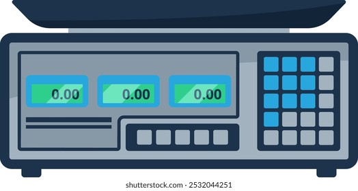 Retail scales. Shop counter product weight measurement